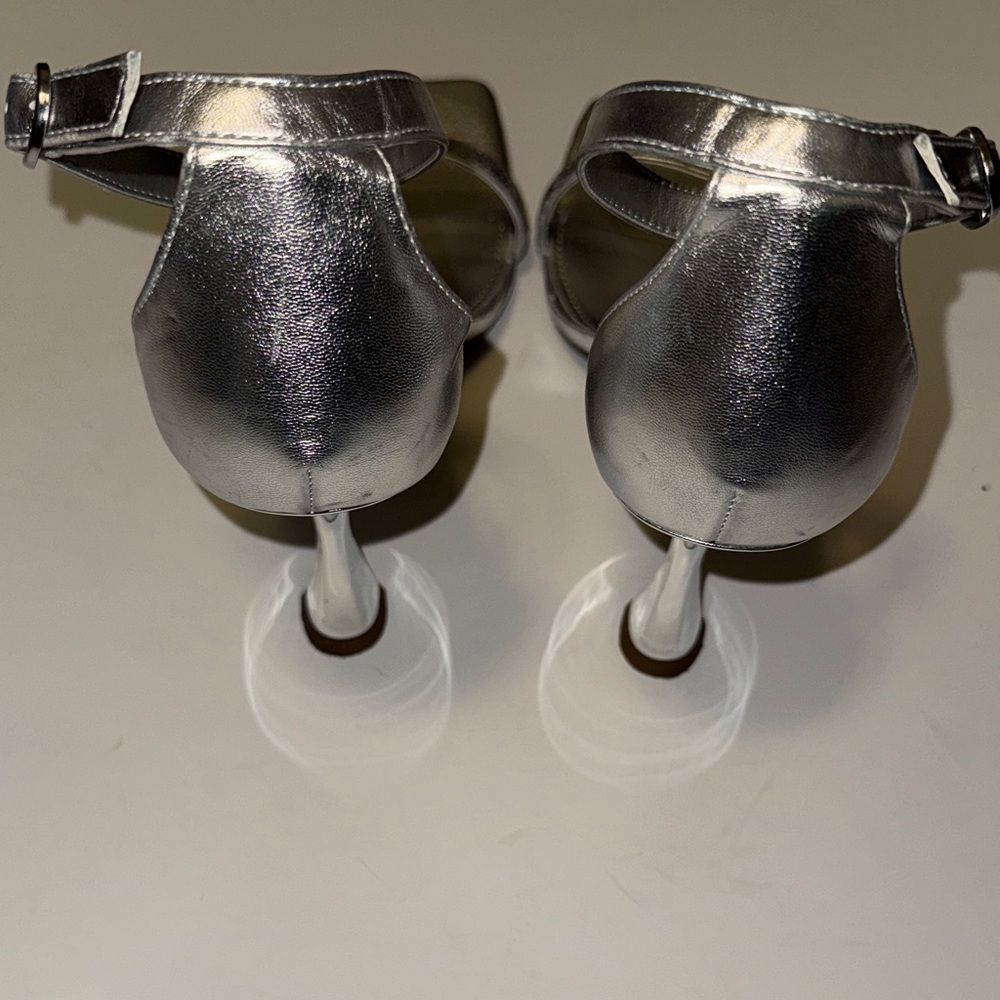 Marc Fisher Metallic Silver Heels - Picture 5 of 5